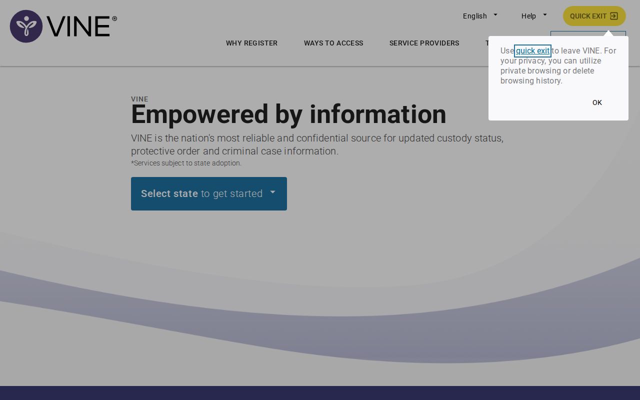 Lincoln County VINELink inmate search and release notification workflow